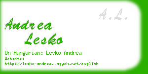 andrea lesko business card
